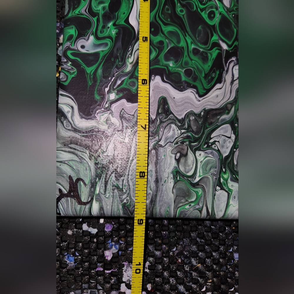 'After Hours' Handcrafted Embellished Paint Pour - Picture 7 of 11